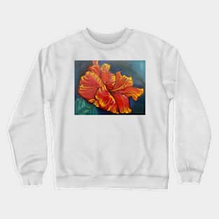 Red Hibiscus Crewneck Sweatshirt